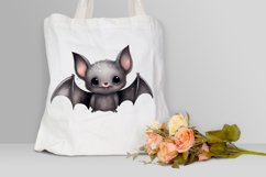Cute Cartoon Bat Watercolor Sublimation PNG Clipart Product Image 3