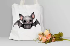 Cute Cartoon Bat Watercolor Sublimation PNG Clipart Product Image 3