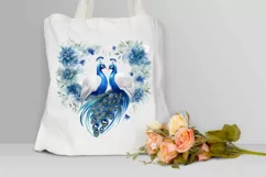 Couple Peacock Heart Sublimation PNG Clipart Product Image 3