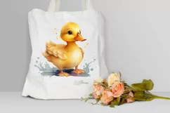 Cute Baby Duck Watercolor PNG Clipart Product Image 3