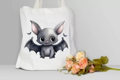 Cute Cartoon Bat Watercolor Sublimation PNG Clipart Product Image 3