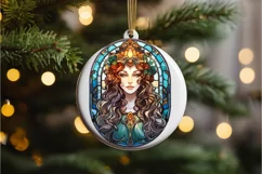 Stained Glass Fantasy Goddess PNG Clipart Product Image 3