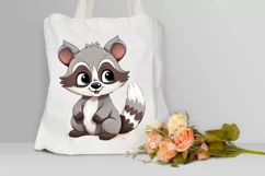 Cute Cartoon Raccoon Sublimation PNG Clipart Product Image 3