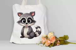 Cute Cartoon Raccoon Sublimation PNG Clipart Product Image 3