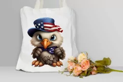 Cute Baby Bald Eagle 4th of July PNG Clipart Product Image 3