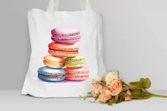 Colorful Macaroons Watercolor PNG Clipart Product Image 3