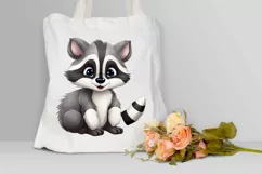 Cute Cartoon Raccoon Sublimation PNG Clipart Product Image 3