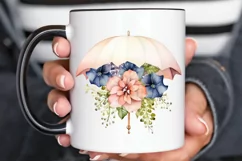 Flower Umbrella Watercolor Sublimation PNG Clipart Product Image 3