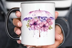 Flower Umbrella Watercolor Sublimation PNG Clipart Product Image 3