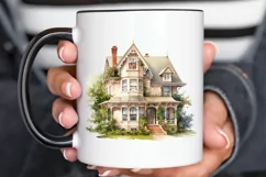 Vintage Houses Sublimation PNG Clipart Product Image 3