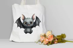 Cute Cartoon Bat Watercolor Sublimation PNG Clipart Product Image 3