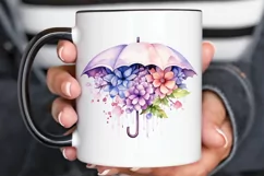 Flower Umbrella Watercolor Sublimation PNG Clipart Product Image 3