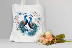 Couple Peacock Heart Sublimation PNG Clipart Product Image 3