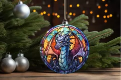 Stained Glass Dragon Sublimation PNG Clipart Product Image 3