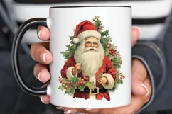 Vintage Santa Sublimation PNG Clipart Product Image 3