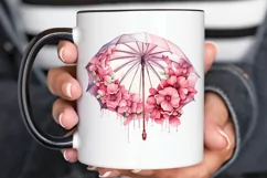 Flower Umbrella Watercolor Sublimation PNG Clipart Product Image 3