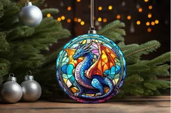Stained Glass Dragon Sublimation PNG Clipart Product Image 3