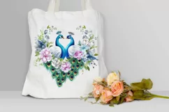 Couple Peacock Heart Sublimation PNG Clipart Product Image 3