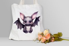 Cute Cartoon Bat Watercolor Sublimation PNG Clipart Product Image 3