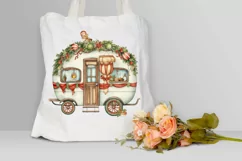 Christmas Whimsical Caravan Sublimation PNG Clipart Product Image 3