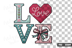 Love Heart Typography Art Clipart PNG Product Image 1