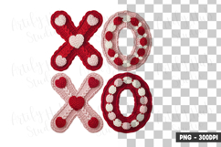 XOXO Knit Letters Clipart PNG Product Image 1