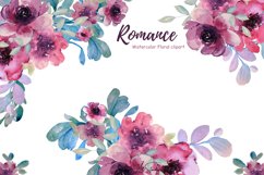 Watercolor Floral Clipart, Romantic Flowers PNG,Wedding day Product Image 1