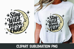 Stay wild moon child clipart sublimation png Product Image 1