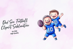 Dad Son Football Clipart Sublimation PNG Product Image 1