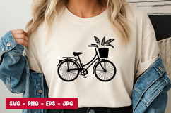 Bicycle Plant Basket SVG PNG Product Image 1