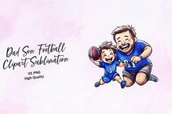 Dad Son Sitting Clipart Sublimation PNG Product Image 1