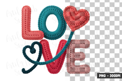 Love Word Colorful Typography Clipart PNG Product Image 1