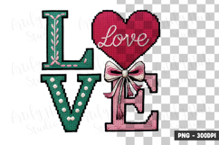 Love Heart Folk Typography Clipart PNG Product Image 1