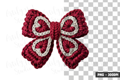 Butterfly Knit Bow Clipart PNG Product Image 1