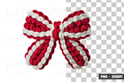 Looped Knit Bow Clipart PNG Product Image 1