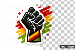 Black Power Fist Art Clipart PNG Product Image 1
