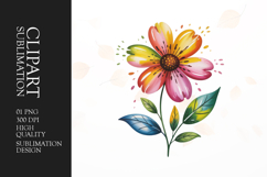 Simple Flower Clipart PNG Product Image 1