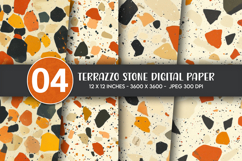 Terrazzo Stone Digital Paper Product Image 1