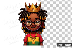 African Queen Girl Clipart PNG Product Image 1