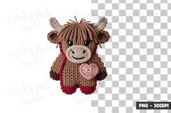 Tiny Knit Cow Clipart PNG Product Image 1