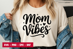 Mom Vibes Script Typography SVG PNG Product Image 1