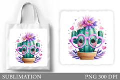 Cactus Tote Bag Design. Cute Cactus Sublimation Product Image 1