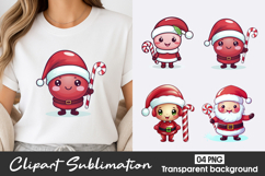 Cute Christmas Characters Clipart PNG Product Image 1