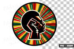 Pan African Fist Circle Clipart PNG Product Image 1