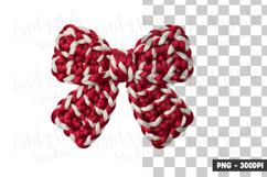 Textured Knit Bow Clipart PNG Product Image 1