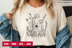 Meadow Flowers SVG PNG Product Image 1