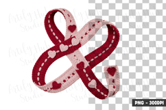 Heart Ribbon Knit Clipart PNG Product Image 1