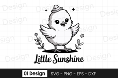 LitLittle Sunshine Chick SVG PNG Product Image 1
