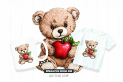 Brown Teddy Apple Autumn Clipart Product Image 1