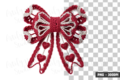 Fancy Knit Bow Clipart PNG Product Image 1